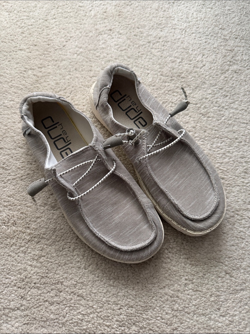 Hey Dude Women’s Slip-On Loafers in Light Gray